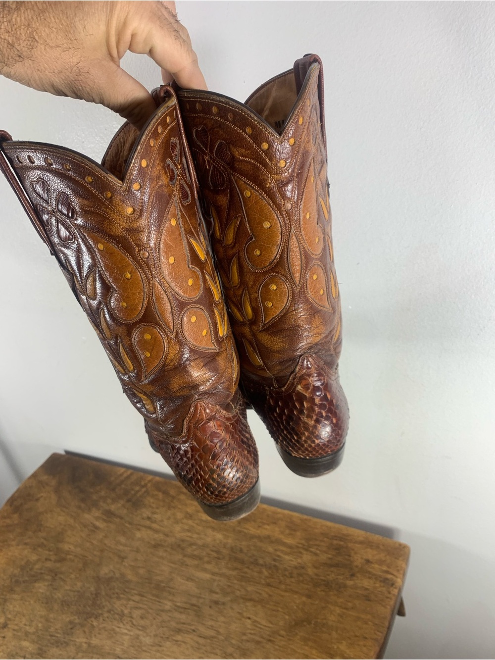 Vintage Cuadra python snakeskin cowboy boots - Picture 8 of 12